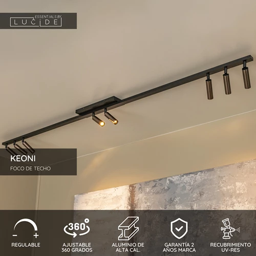 Lucide KEONI - Foco de techo - 8xG9 - Café | Essential - USP